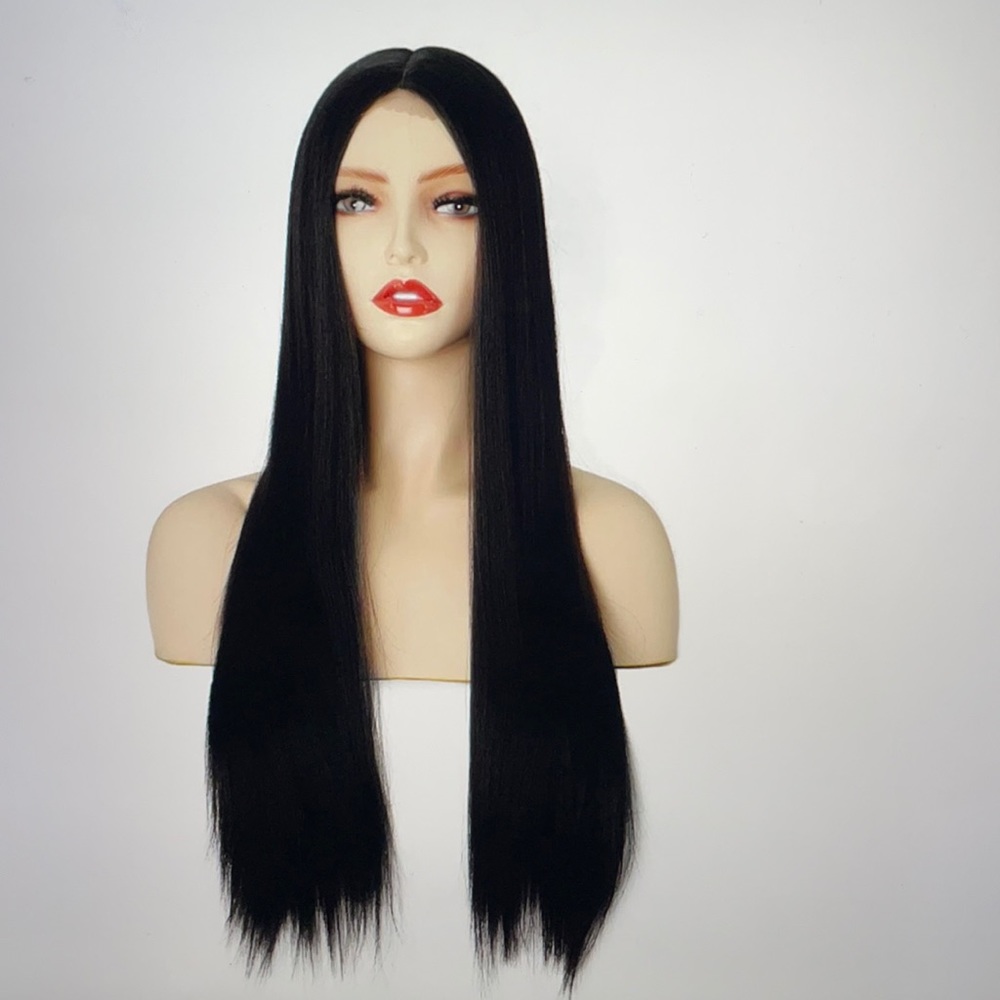 Super long black wig